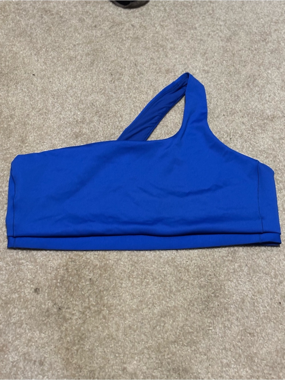 Left On Friday One-Shoulder Swim Top in Colour First Place Blue
